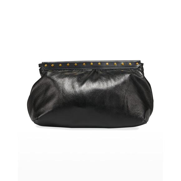 Isabel Marant Luz Studded Clutch ~ Black - Picture 1 of 4